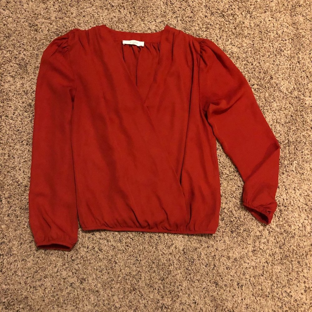 Burnt orange blouse